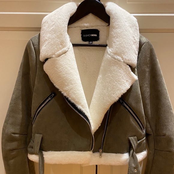 Fashion Nova Suede Crop Jacket - Picture 3 of 7